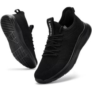 imageLamincoa Slip On Womens Walking Shoes Tennis Running Shoes Lightweight Memory Foam Gym Sneakers Jogging and Casual Sports Shoes for WomenBlack