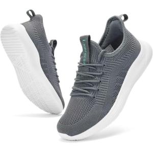imageLamincoa Slip On Womens Walking Shoes Tennis Running Shoes Lightweight Memory Foam Gym Sneakers Jogging and Casual Sports Shoes for WomenGrey