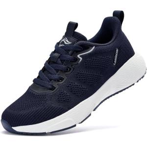 imageLamincoa Womens Walking Shoes Running Lightweight Sneakers Comfortable Tennis Athletic Shoes Outdoor Gym Sport WorkoutNavyblue