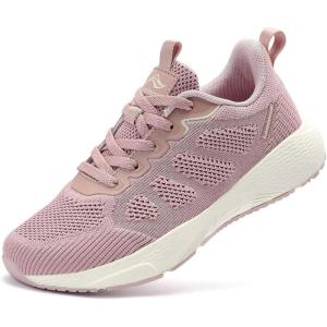 imageLamincoa Womens Walking Shoes Running Lightweight Sneakers Comfortable Tennis Athletic Shoes Outdoor Gym Sport WorkoutPink