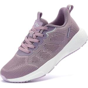 imageLamincoa Womens Walking Shoes Running Lightweight Sneakers Comfortable Tennis Athletic Shoes Outdoor Gym Sport WorkoutPurple