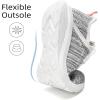 imageLamincoa Women Slip on Walking Sneakers Non Slip Running Shoes Lightweight Sport Gym Casual Shoes Workout Tennis Sneakers for WomenAshwhite