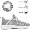 imageLamincoa Women Slip on Walking Sneakers Non Slip Running Shoes Lightweight Sport Gym Casual Shoes Workout Tennis Sneakers for WomenAshwhite