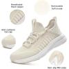 imageLamincoa Women Slip on Walking Sneakers Non Slip Running Shoes Lightweight Sport Gym Casual Shoes Workout Tennis Sneakers for WomenBeige