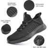 imageLamincoa Women Slip on Walking Sneakers Non Slip Running Shoes Lightweight Sport Gym Casual Shoes Workout Tennis Sneakers for WomenBlack