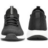 imageLamincoa Women Slip on Walking Sneakers Non Slip Running Shoes Lightweight Sport Gym Casual Shoes Workout Tennis Sneakers for WomenBlackWhite