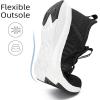 imageLamincoa Women Slip on Walking Sneakers Non Slip Running Shoes Lightweight Sport Gym Casual Shoes Workout Tennis Sneakers for WomenBlackWhite