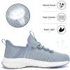 imageLamincoa Women Slip on Walking Sneakers Non Slip Running Shoes Lightweight Sport Gym Casual Shoes Workout Tennis Sneakers for WomenBluewhite