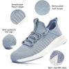 imageLamincoa Women Slip on Walking Sneakers Non Slip Running Shoes Lightweight Sport Gym Casual Shoes Workout Tennis Sneakers for WomenBluewhite