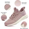 imageLamincoa Women Slip on Walking Sneakers Non Slip Running Shoes Lightweight Sport Gym Casual Shoes Workout Tennis Sneakers for WomenPink