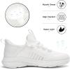 imageLamincoa Women Slip on Walking Sneakers Non Slip Running Shoes Lightweight Sport Gym Casual Shoes Workout Tennis Sneakers for WomenWhite