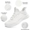 imageLamincoa Women Slip on Walking Sneakers Non Slip Running Shoes Lightweight Sport Gym Casual Shoes Workout Tennis Sneakers for WomenWhite