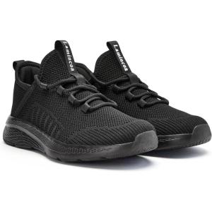 imageLamincoa Women Slip on Walking Sneakers Non Slip Running Shoes Lightweight Sport Gym Casual Shoes Workout Tennis Sneakers for WomenBlack