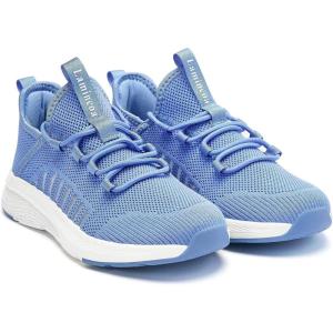 imageLamincoa Women Slip on Walking Sneakers Non Slip Running Shoes Lightweight Sport Gym Casual Shoes Workout Tennis Sneakers for WomenSky Blue