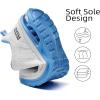 imageLamincoa Tennis Shoes for Women Lightweight Comfortable Running Shoe Lace Up Sneakers for Womens WhiteBlue Size 10