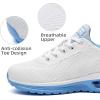 imageLamincoa Tennis Shoes for Women Lightweight Comfortable Running Shoe Lace Up Sneakers for Womens WhiteBlue Size 10