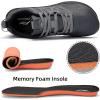 imageLamincoa Wide Mens Sneakers Hiking Walking Lightweight Breathable Shoe NonSlip Outdoor Sports Trail Running Tennis SneakerBlackgray