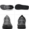 imageLamincoa Wide Mens Sneakers Hiking Walking Lightweight Breathable Shoe NonSlip Outdoor Sports Trail Running Tennis SneakerBlackgray