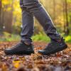 imageLamincoa Wide Mens Sneakers Hiking Walking Lightweight Breathable Shoe NonSlip Outdoor Sports Trail Running Tennis SneakerBlackgray