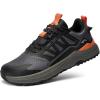 imageLamincoa Wide Mens Sneakers Hiking Walking Lightweight Breathable Shoe NonSlip Outdoor Sports Trail Running Tennis SneakerGraygreen