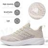 imageLamincoa Women Walking Shoes Non Slip Running Sneakers Lightweight Athletic Gym Workout Tennis ShoesBeige