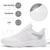 imageLamincoa Women Walking Shoes Non Slip Running Sneakers Lightweight Athletic Gym Workout Tennis ShoesWhite