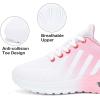 imageLamincoa Womens Air Running Shoes Lightweight Women Sneakers Air Cushion Walking Tennis Shoes for Women Size 9 White Pink