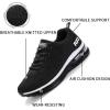 imageLamincoa Womens Athletic Running Shoes Cushion Mesh Sneakers Lightweight Tennis Sports Breathable Walking Easy Shoes Outdoor Black Size 75