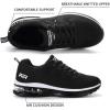 imageLamincoa Womens Athletic Running Shoes Cushion Mesh Sneakers Lightweight Tennis Sports Breathable Walking Easy Shoes Outdoor Black Size 75