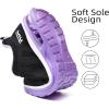 imageLamincoa Womens Running Shoes Lightweight Women Sneakers Cushion Walking Tennis Shoes for Women BlackPurple Size 65