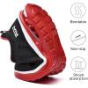 imageLamincoa Womens Running Shoes Tennis Gym Workout Walking Shoes Sneakers for Women Blackred Size 10