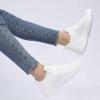 imageLamincoa Womens Walking Running Shoes Lace Up Lightweight Memory Foam Sneakers Comfort for Tennis Gym White Size 8