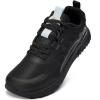 imageLamincoa Wide Mens Sneakers Hiking Walking Lightweight Breathable Shoe NonSlip Outdoor Sports Trail Running Tennis SneakerBlack
