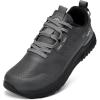 imageLamincoa Wide Mens Sneakers Hiking Walking Lightweight Breathable Shoe NonSlip Outdoor Sports Trail Running Tennis SneakerBlackgray