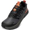 imageLamincoa Wide Mens Sneakers Hiking Walking Lightweight Breathable Shoe NonSlip Outdoor Sports Trail Running Tennis SneakerGraygreen
