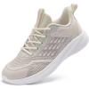 imageLamincoa Women Walking Shoes Non Slip Running Sneakers Lightweight Athletic Gym Workout Tennis ShoesBeige