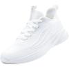 imageLamincoa Womens Walking Running Shoes Lace Up Lightweight Memory Foam Sneakers Comfort for Tennis Gym White Size 8