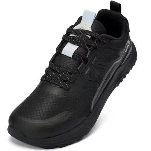 imageLamincoa Wide Mens Sneakers Hiking Walking Lightweight Breathable Shoe NonSlip Outdoor Sports Trail Running Tennis SneakerBlack