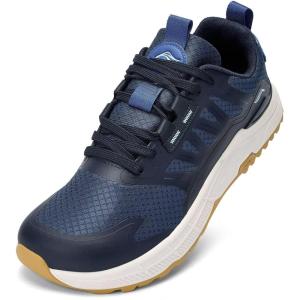 imageLamincoa Wide Mens Sneakers Hiking Walking Lightweight Breathable Shoe NonSlip Outdoor Sports Trail Running Tennis SneakerBlue