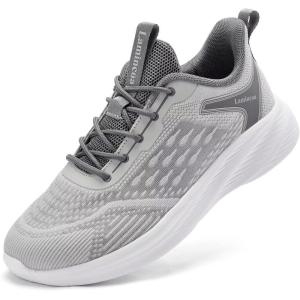 imageLamincoa Women Walking Shoes Non Slip Running Sneakers Lightweight Athletic Gym Workout Tennis ShoesGrey