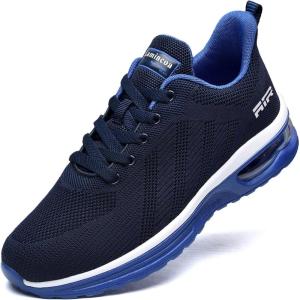 imageLamincoa Womens Running Shoes Gym Workout Tennis Walking Shoe Sneakers for Women BlackBlue Size 8