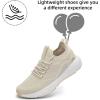 imageLamincoa Women Slip on Walking Shoes Lightweight Running Shoes Casual Workout Gym Tennis Sneakers for WomenBeige