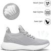 imageLamincoa Women Slip on Walking Shoes Lightweight Running Shoes Casual Workout Gym Tennis Sneakers for WomenLightgrey
