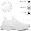 imageLamincoa Women Slip on Walking Shoes Lightweight Running Shoes Casual Workout Gym Tennis Sneakers for WomenWhite