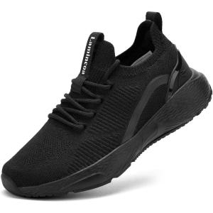 imageLamincoa Women Slip on Walking Shoes Lightweight Running Shoes Casual Workout Gym Tennis Sneakers for WomenBlack