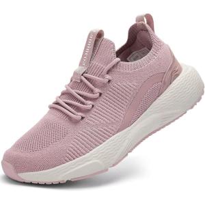 imageLamincoa Women Slip on Walking Shoes Lightweight Running Shoes Casual Workout Gym Tennis Sneakers for WomenPink