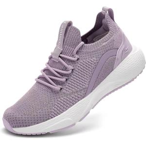 imageLamincoa Women Slip on Walking Shoes Lightweight Running Shoes Casual Workout Gym Tennis Sneakers for WomenPurple