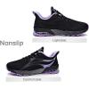 imageLamincoa Womens Running Shoes Athletic Women Sneakers Non Slip Womens Tennis ShoesBlackpurple