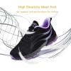 imageLamincoa Womens Running Shoes Athletic Women Sneakers Non Slip Womens Tennis ShoesBlackpurple