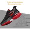 imageLamincoa Womens Running Shoes Athletic Women Sneakers Non Slip Womens Tennis ShoesBlackred